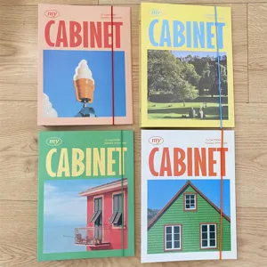 Koreaanse retro esthetische A5 losbladige binder fotokaart opbergalbum met elastiek