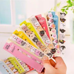 Cute Animal Sticky Notes Cartoon Memo Pads Bookmark Student Stationery Set