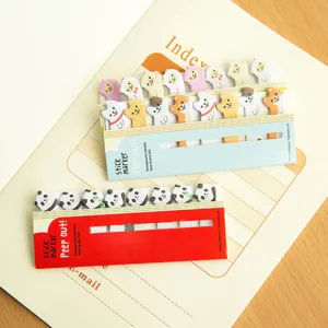 Cute animal sticky notes cute cartoon bookmark memo pad sticky marker for school office