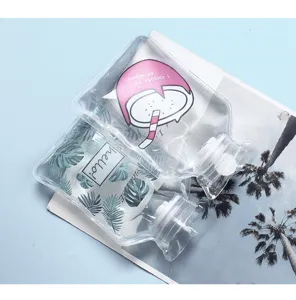 Transparent PVC hot water bag portable hand warmer winter student cute design water pouch