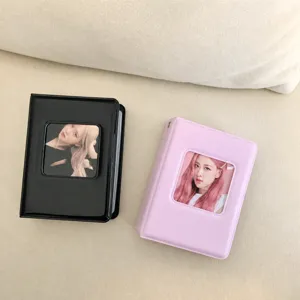 Ins Rose Lace Mini Photocard Album Three Inch Kpop Idol Card Holder Transparent PVC Collect Book Portable Storage Binder