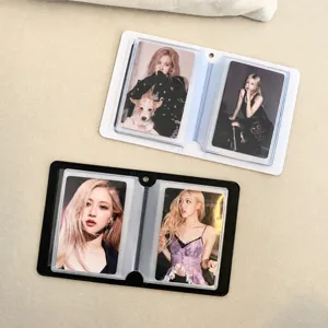 Mini photocard storage album for 3-inch polaroid photos, cute idol card holder binder.