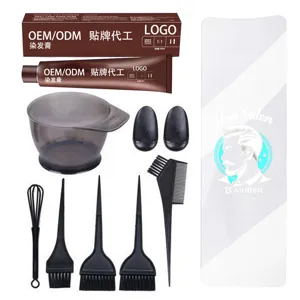Kit di colorazione per capelli professionale con ciotola pennello pettine asse per mèches
