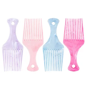 4er Set MarmorMuster Haarkamm Friseur Styling Kamm Afro Kamm Friseurbedarf Zubehör