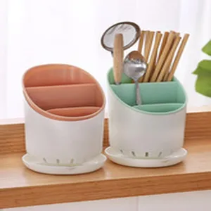 Égouttoir à couverts de cuisine en plastique multi-compartiments support de rangement.