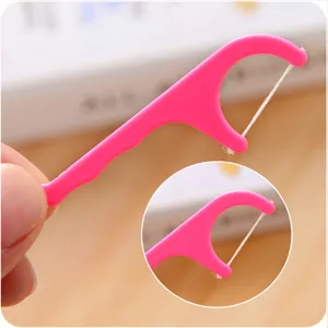 Cure-dents Fil Dentaire Ultra Fin en Forme d'Arc Cure-dent Portable en Plastique Soin Buccal Outil de Nettoyage des Dents