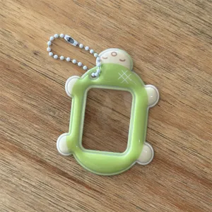 Porte-carte photo mignon petite tortue 2 pouces porte-clés rangement d'identité.