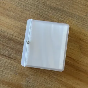 Frosted transparent mini photo card album accordion storage book for cute collectible cards.