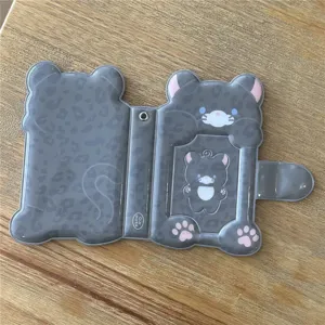 Korean style cute leopard animal 3-inch photocard binder album card holder for idol cards.