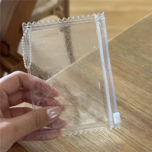 Clear PVC photocard holder sparkly candy zipper bag with chain for 3-inch merch and polaroids.