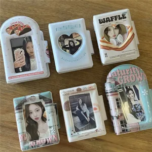 Mini album porta fototessera 3 pollici stile Ins per polaroid K-pop e collezioni.