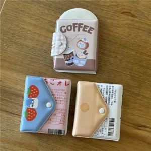 Mini album portafototessere 3 pollici con grazioso design alimentare e bottone a pressione.