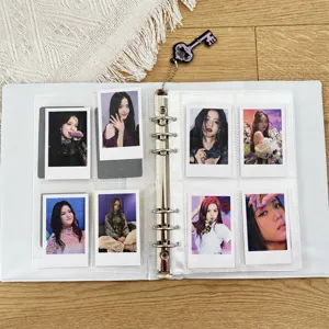 A5 6-ring binder photo card holder for K-pop idol photocards and polaroids clear display album