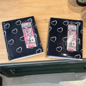 INS Style PVC Cute Heart Pattern Polaroid Photocard Postcard Storage Book Mini Photo Album