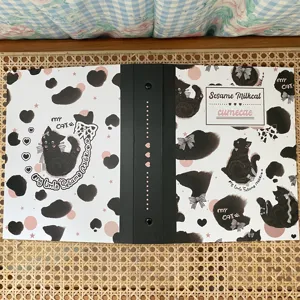 Schattige zwarte kat A5 6-ring band foto kaart album sesam milkcat kawaii stationery