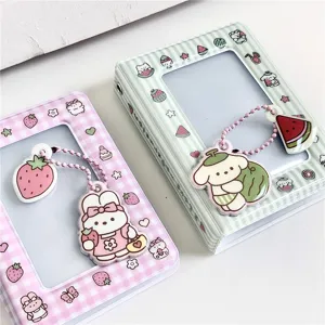 Mini raccoglitore per fototessere da 3 pollici simpatico coniglio cartone animato album kawaii