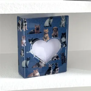 Joli classeur de cartes photo chat chien en denim 3 pouces album photo kpop idole vue de détail