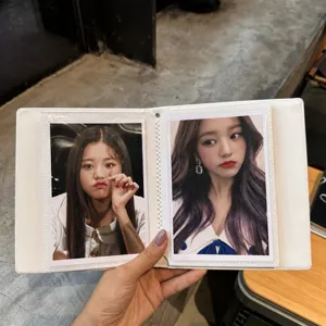 White photocard binder for Kpop photocards polaroid collection mini album storage holder