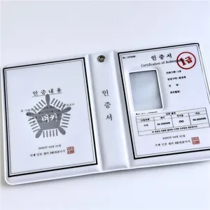 Weißes koreanisches Neuheit Zertifikat Stil 3 Zoll Mini Foto Kartenhalter Album Buch.