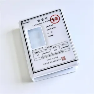 Mini Fotokarten Ordner 3 Zoll Kpop Fotokartenhalter mit lustigem koreanischem Zertifikat Design