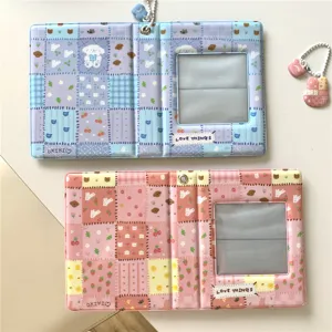 Mignon album classeur de mini cartes photo 3 pouces à carreaux patchwork pour idole