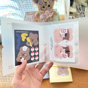 Transparenter mattierter 3-Zoll-Fotoalbum-Binder für Kpop-Fotokarten und Polaroids Detailansicht