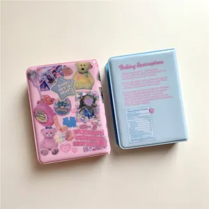 Mini Album de Photocard 3 Pouces Kpop Idol Classeur Mignon Ours Livre de Rangement de Cartes