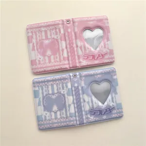 Mini classeur pour photocartes avec cœur, nœud mignon et dentelle pour polaroids.