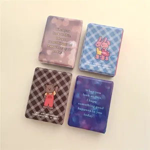 Cute 3-inch mini photocard binder polaroid album cute bear bunny card holder storage book.