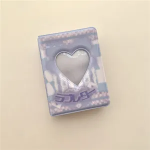 3 pouces mini classeur de cartes photo mignon noeud dentelle pochette album kpop idol