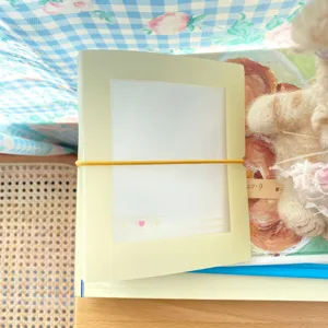 3 Zoll Fotokarten Ordner matt transparent Kpop Fotokarten Sammler Album mit 60 Fächer