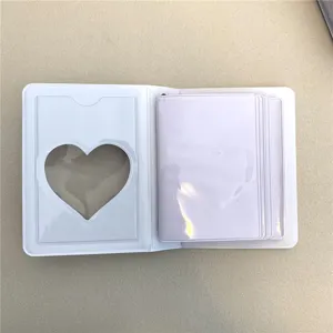 Mini album Polaroid για φωτογραφίες 3 ιντσών με διάφανες θήκες και σχέδιο καρδιάς.