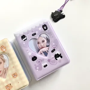 Μίνι φωτογραφικό άλμπουμ 3 ιντσών kpop θήκη καρτών καρδιά πολόιντ συλλεκτικό βιβλίο