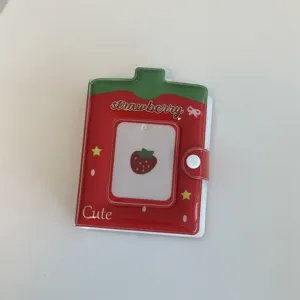 Bonito mini álbum de fotos de fresa de 3 pulgadas para photocards y tarjetas coleccionables