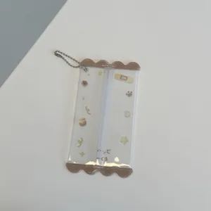 Bolsa de almacenamiento transparente de PVC para muñecas con forma de caramelo y cremallera.