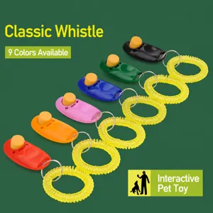 Clicker per Addestramento per Animali Domestici in Plastica Portatile Strumento di Agilità per Cani Con Cinturino da Polso Multicolore
