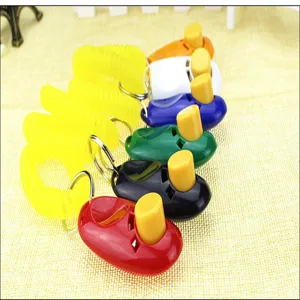 Clicker per addestramento animali con cinturino strumento di educazione cinofila colorato