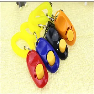 Set di clicker per addestramento cani con cinturino a spirale, strumento colorato per animali.