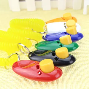 Clicker colorato per addestramento animali domestici cane con cinturino elastico