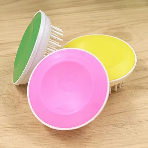 Brosse de massage pour cuir chevelu en silicone shampoing coiffure pour douche salon.