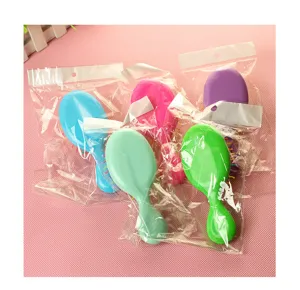 Mini brosse à cheveux couleur bonbon coussin portable ensemble de peigne pour enfants