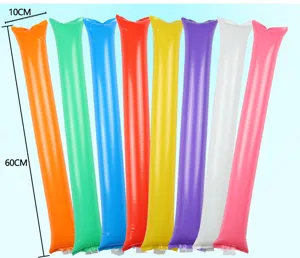 Colorful inflatable cheering sticks for concerts, sports events, and party decorations.