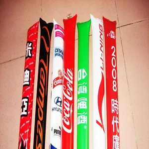 Inflatable cheering sticks concert noisemakers custom printed spirit sticks for sports events.