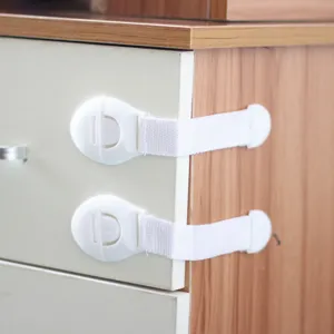 Serrure de Sécurité pour Bébé Tiroir Sangle Sécurité Enfant Verrous de Armoire Protecteur de Sangle Réglable pour Tiroirs Placards Réfrigérateur