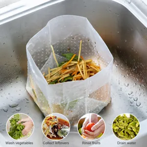 Kitchen sink filter bag self-standing disposable garbage drainage bag 30pcs pack