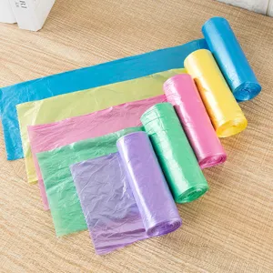 Bunte Müllbeutel Rollen dicke flache Müllsäcke für die Küche praktischer Abfall