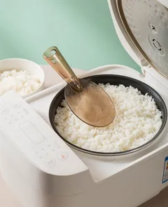 Cuillère à riz antiadhésive debout, pelle à riz transparente couleur thé pour cuiseur
