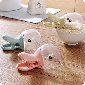 Créatif Tête de Canard Pelle à Riz en Plastique Et Clip de Scellage Mignon Petit Bec de Canard Cuillère Outil de Cuisine