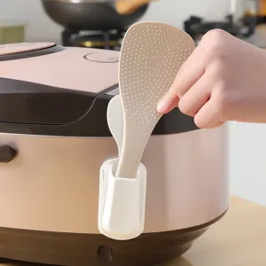 Kunststof Keuken Rijstlepel Houder Wandmontage Lepelsteun Opbergrek Minimalistisch Effen Kleur Organizer