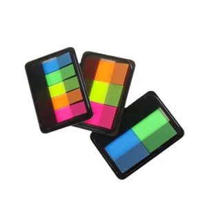 Transparent fluorescent sticky notes index tabs memo pads boxed colorful office stationery